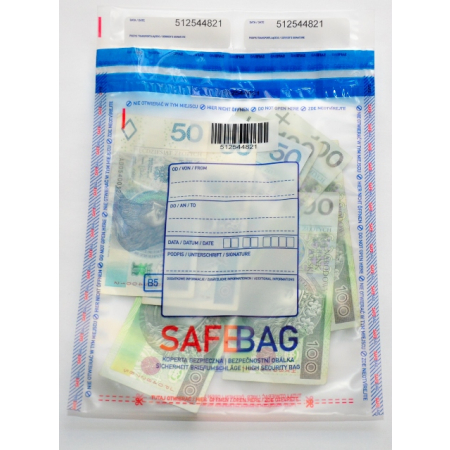 Koperty bezpieczne SafeBag B5 transparentne